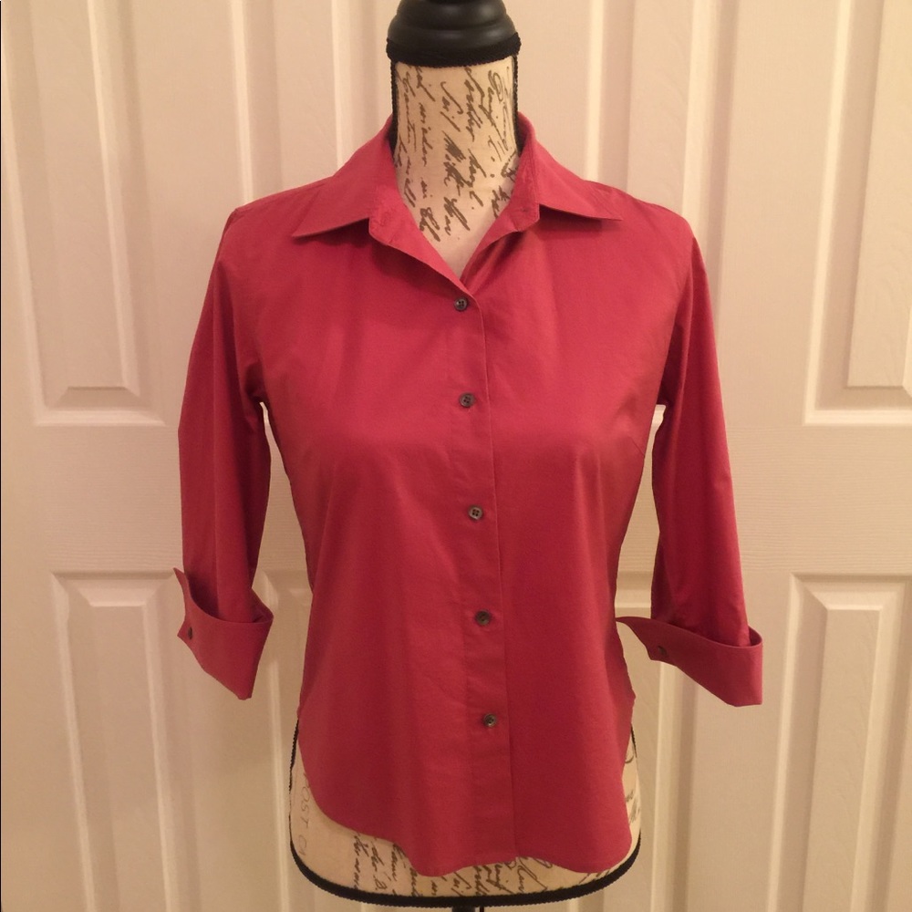 J. Crew 3/4 sleeve shirt with french cuff size PS